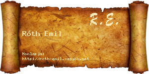 Róth Emil névjegykártya