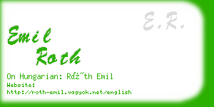 emil roth business card